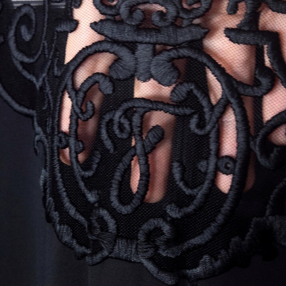 Fendi Black Lace Dress Size 0 Dark Romantic Minimalism Womens Vintage - Picture 6 of 12